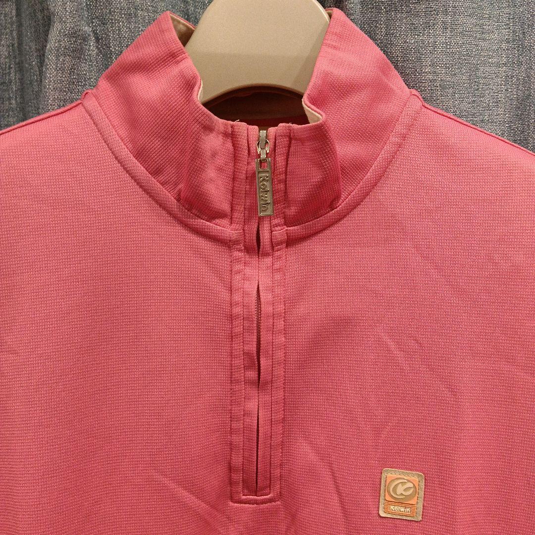 【美品】KOLWIN コルウィン レディース ゴルフ 半袖シャツ ピンク L — image 3