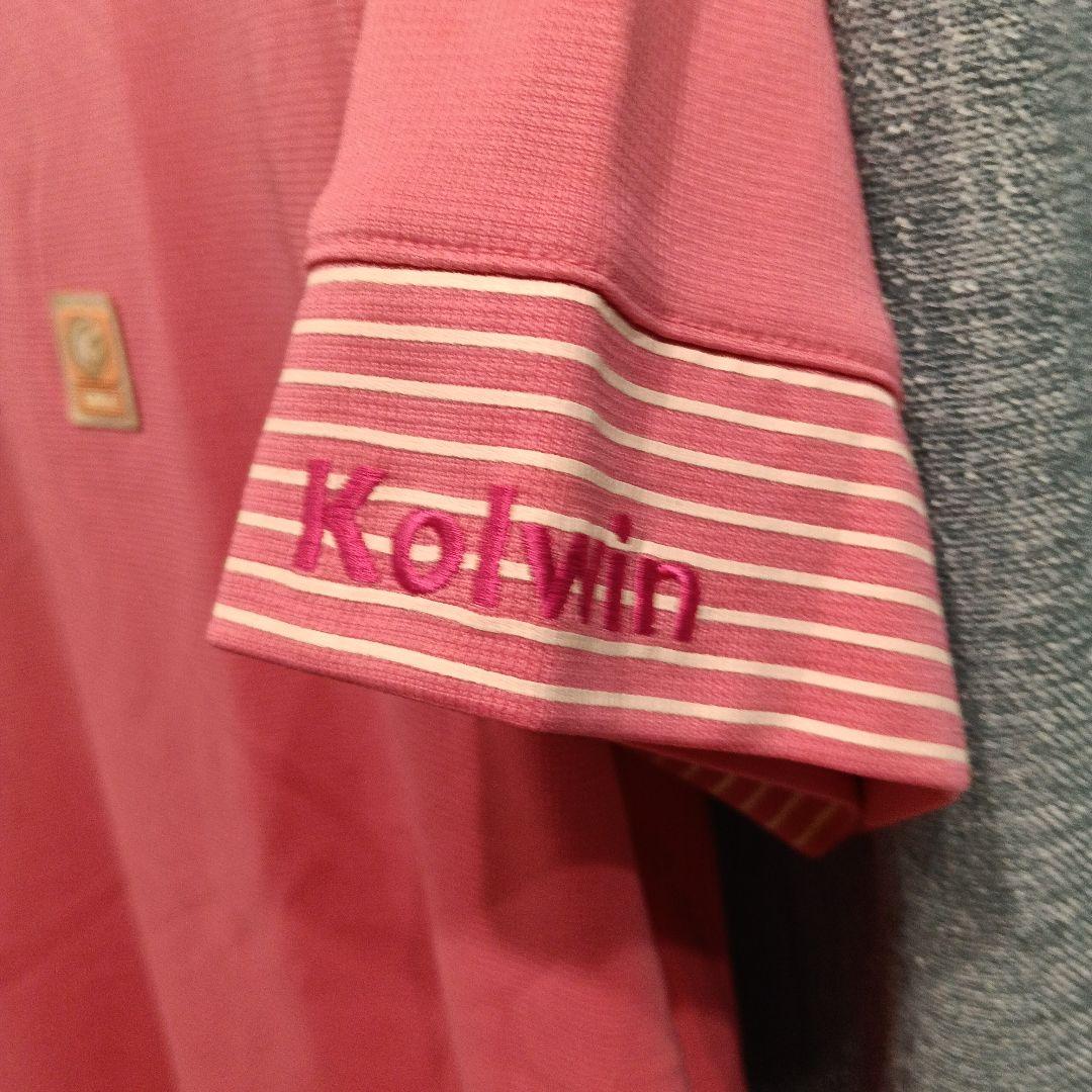 【美品】KOLWIN コルウィン レディース ゴルフ 半袖シャツ ピンク L — image 5