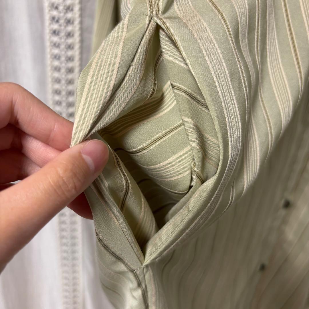 美品 ROSE BUD ストライプ チュニックワンピース グリーン フリーサイズ — image 4