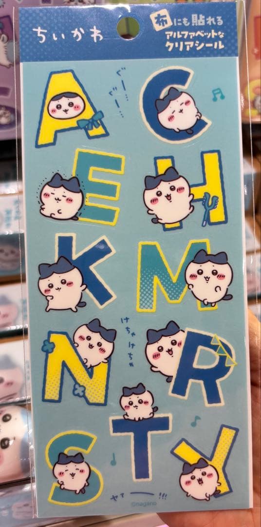新品　布にも貼れるアルファベットなクリアシール　ハチワレ — image 2
