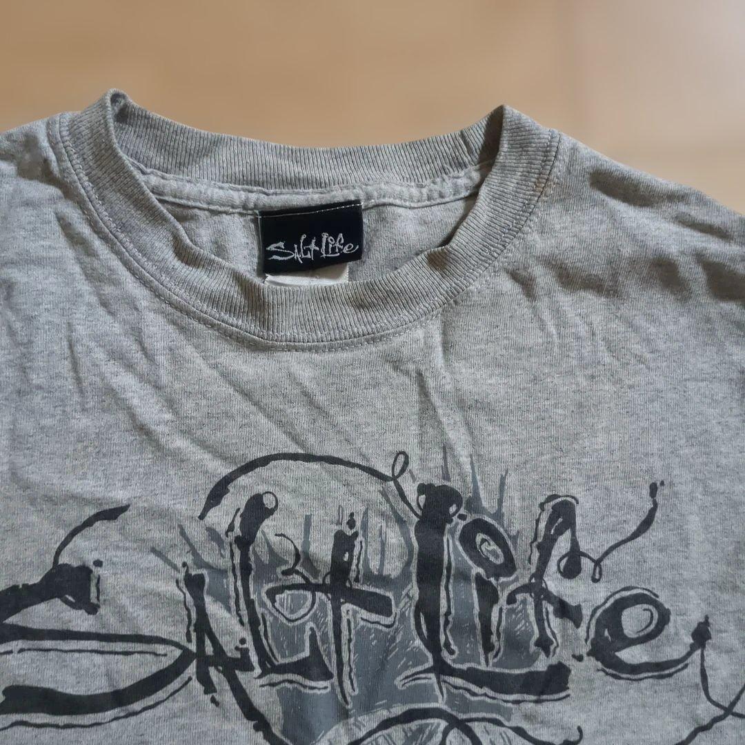 【USA古着】Salt Life 長袖カットソー グレー フィッシュプリント — image 3