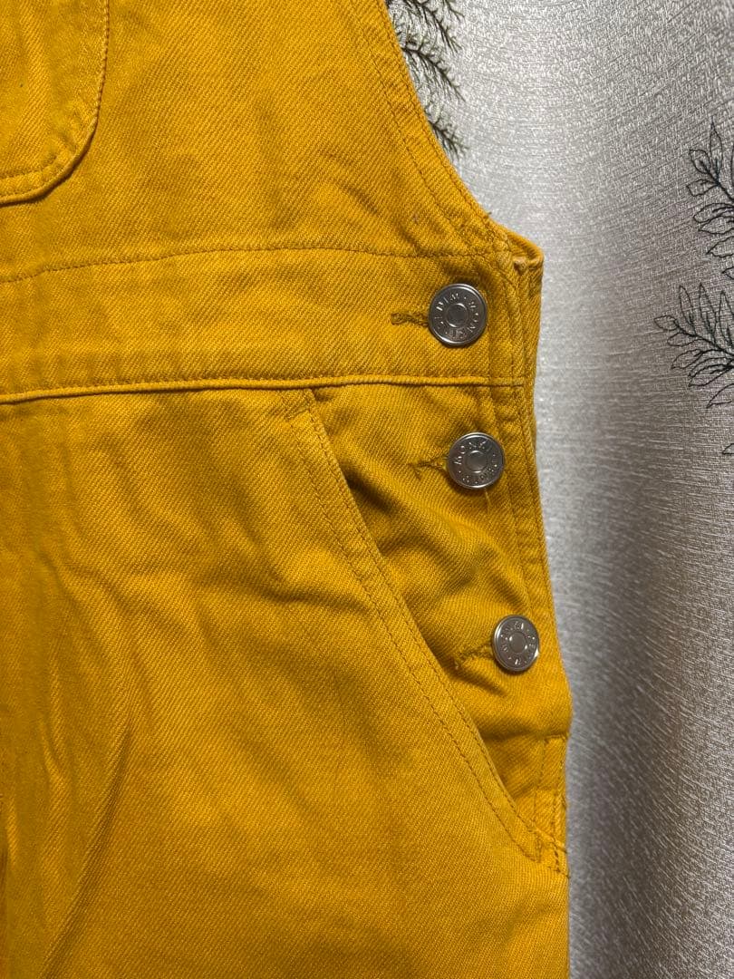 Monki イエロー サロペット オーバーオールSサイズ — image 3