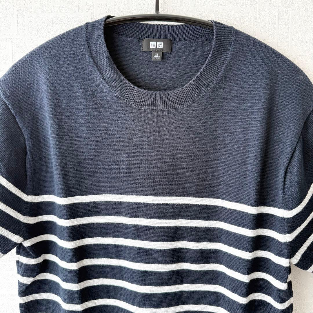 UNIQLO ウォッシャブルストレッチミラノリブクルーネックセーター XS 紺 — image 2