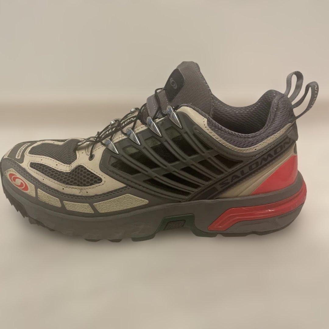 Salomon スニーカー グレー レッド — image 2