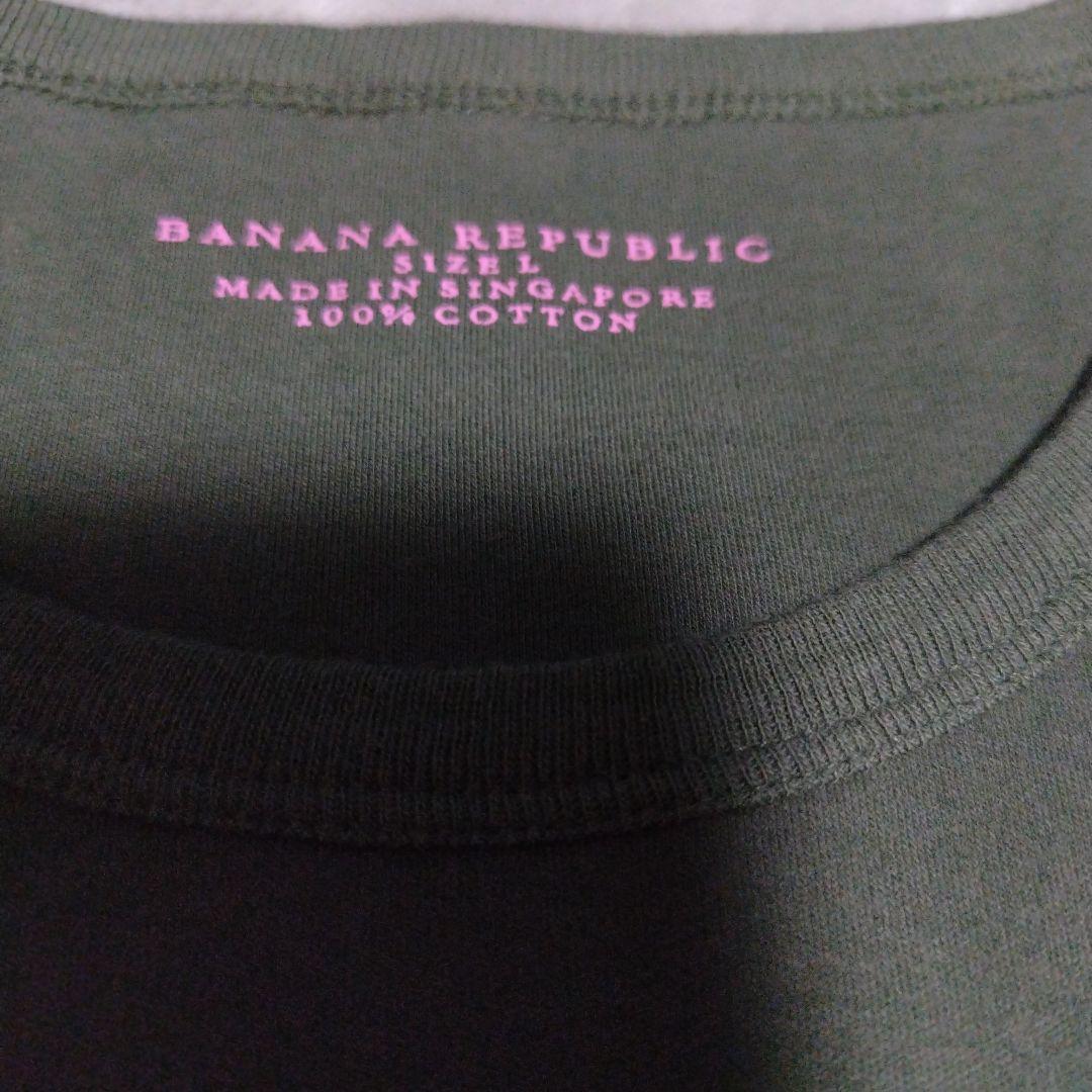 (新品)BANANA REPUBLIC　バナナリパブリック　Tシャツ　L　カーキ — image 2