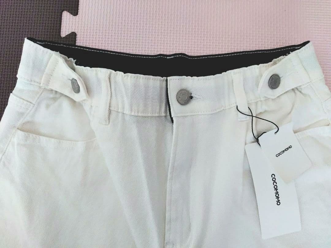 【新品未使用】COCOMOMO ホワイト デニムワイドパンツ — image 2