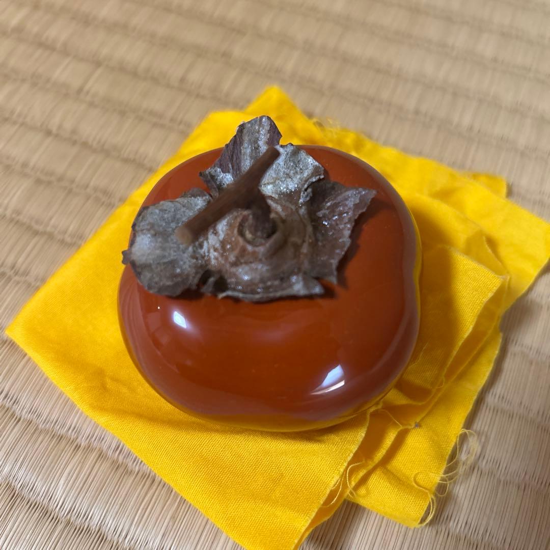 茶道具　輪島塗　乾漆　柿香合　操峯作 — image 3