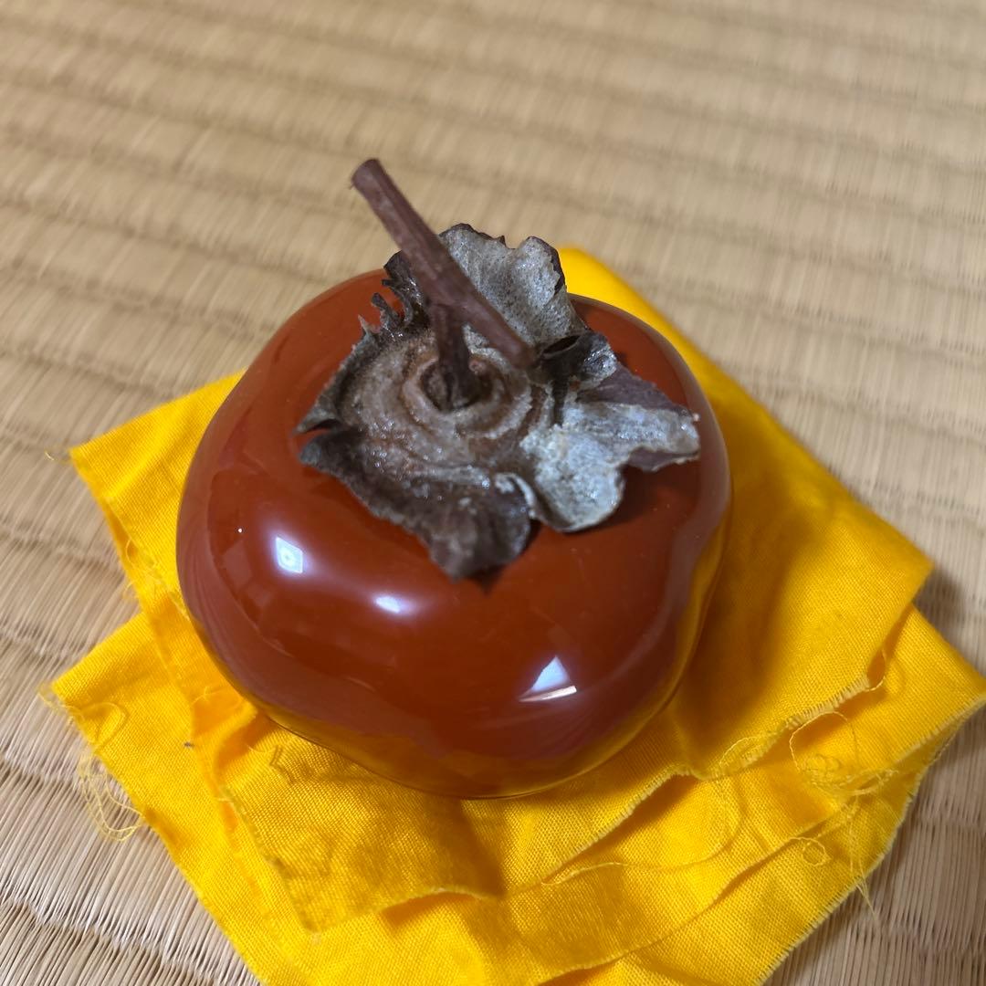 茶道具　輪島塗　乾漆　柿香合　操峯作 — image 4