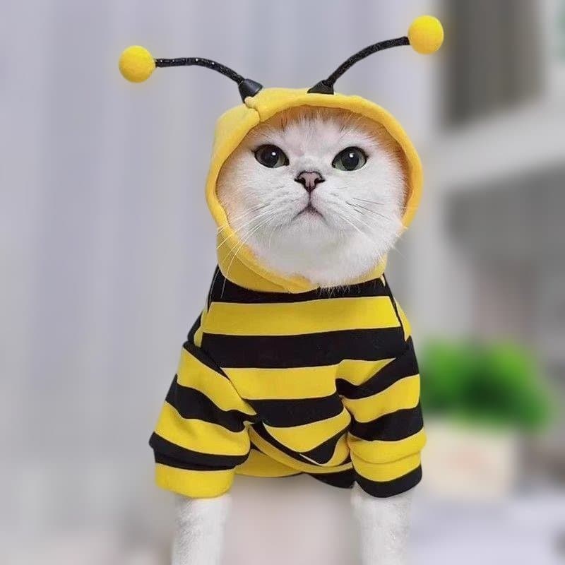 高品質 犬・猫 服 秋 冬 蜂デザインのフード付き犬・猫服 — image 4
