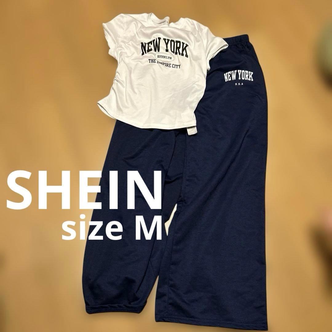 【SHEIN】セットアップ ルームウェア M NewYorkグラフィックプリント — image 2