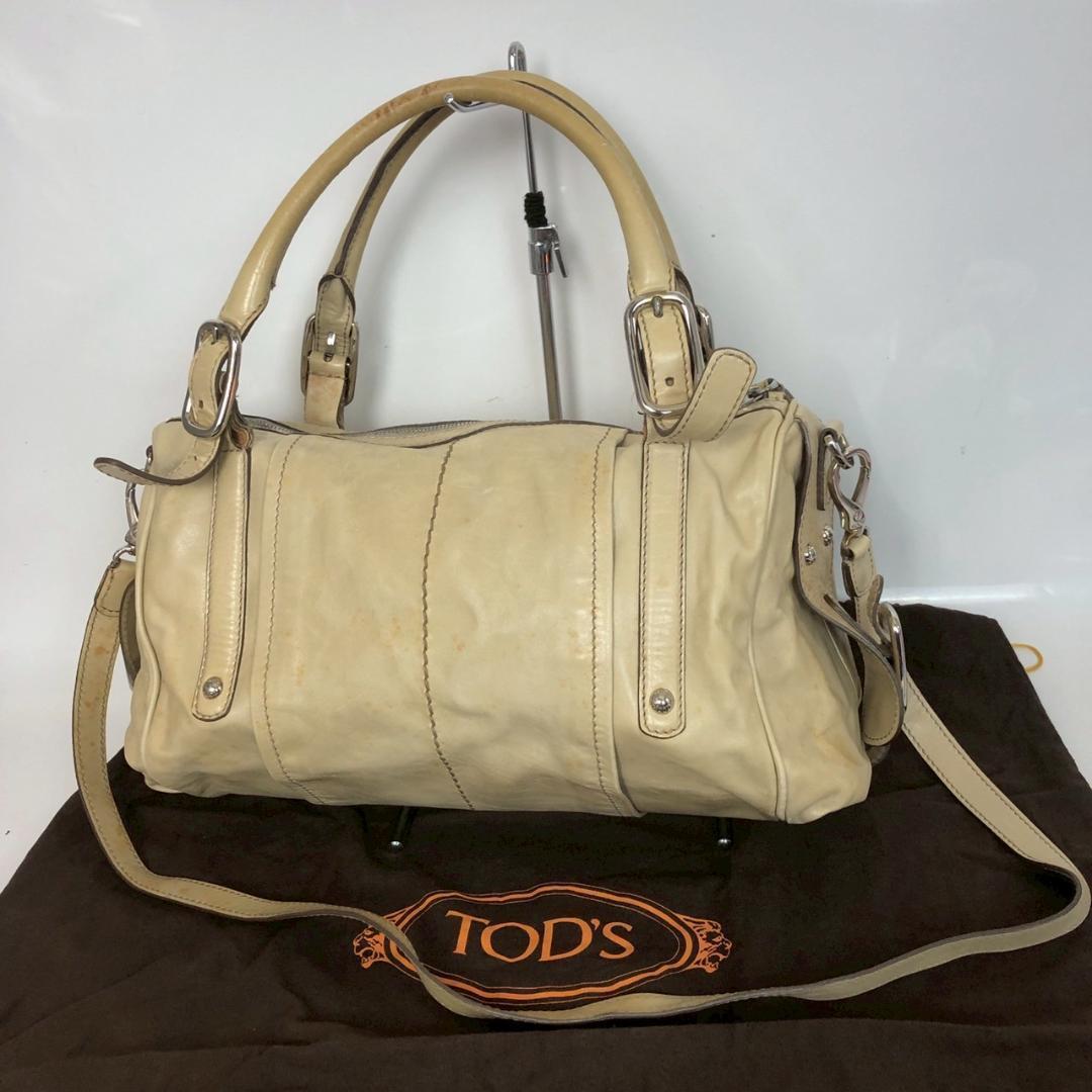 TOD'S トッズ 2way ハンドバッグ ベージュ レディース ブランド — image 2