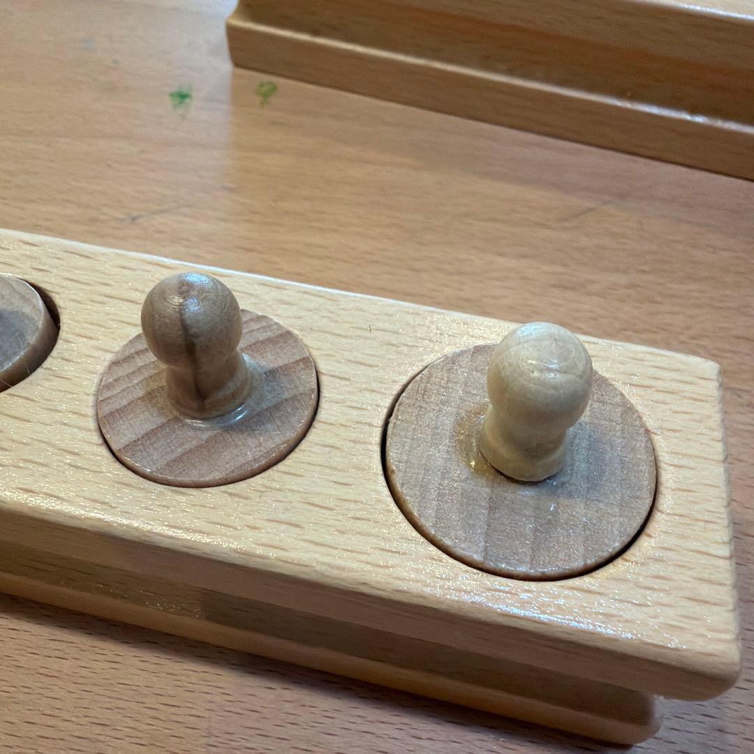 木製 円柱さし 4本セット 知育玩具 モンテッソーリ — image 2