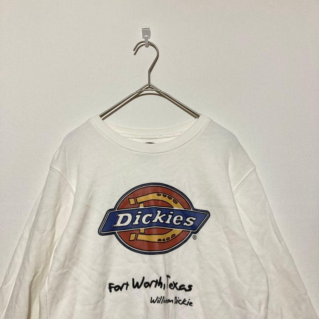 ディッキーズ トレーナー ロゴプリント クルーネック L 綿100% ホワイト — image 4