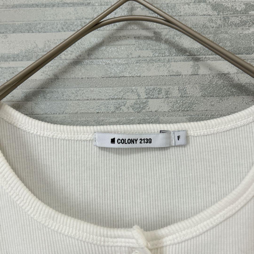 COLONY 2139 ヘンリーネック 半袖Tシャツ ホワイト F — image 2
