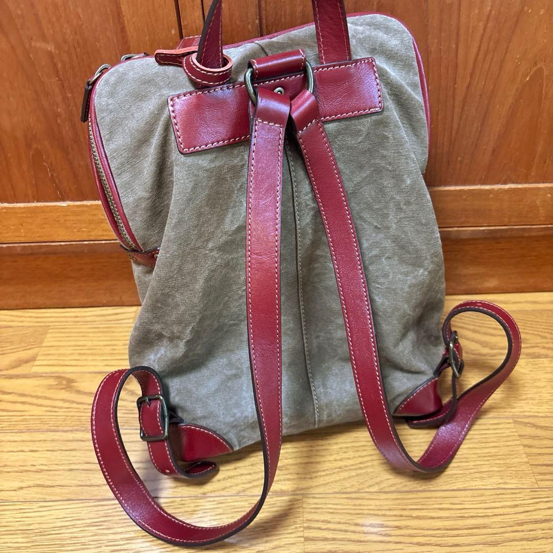 beau dessin 本革 カーキ リュック リュックサック ボーデッサン — image 2