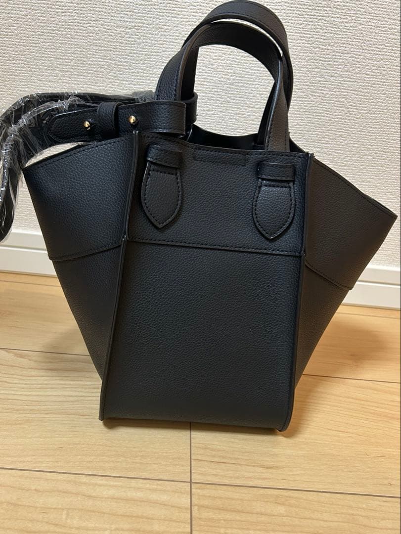 レディース　ハンドバッグ　ショルダーバッグ　2way　変形　ブラック — image 2