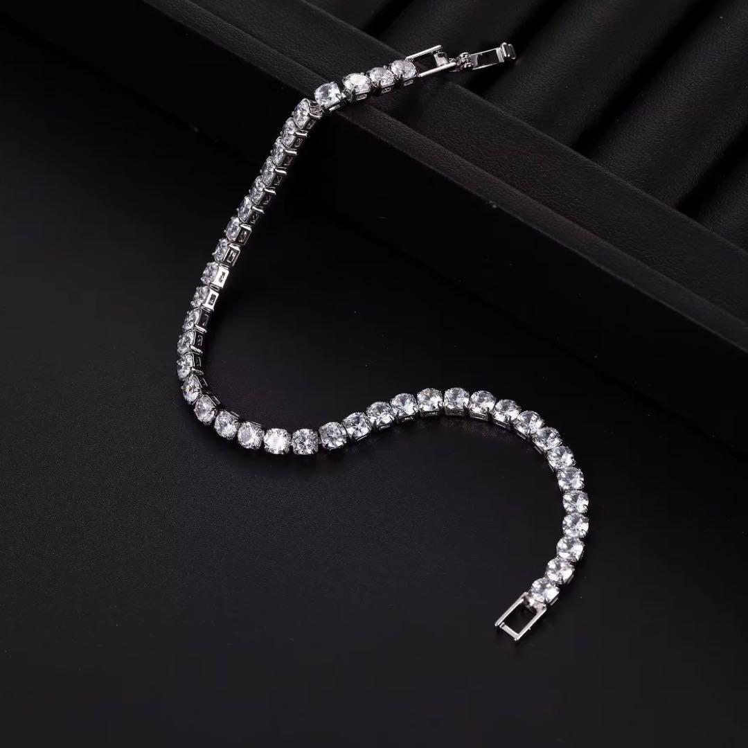 【匿名発送】テニス ブレスレット プラチナ CZダイヤモンド　シルバー　19cm — image 3