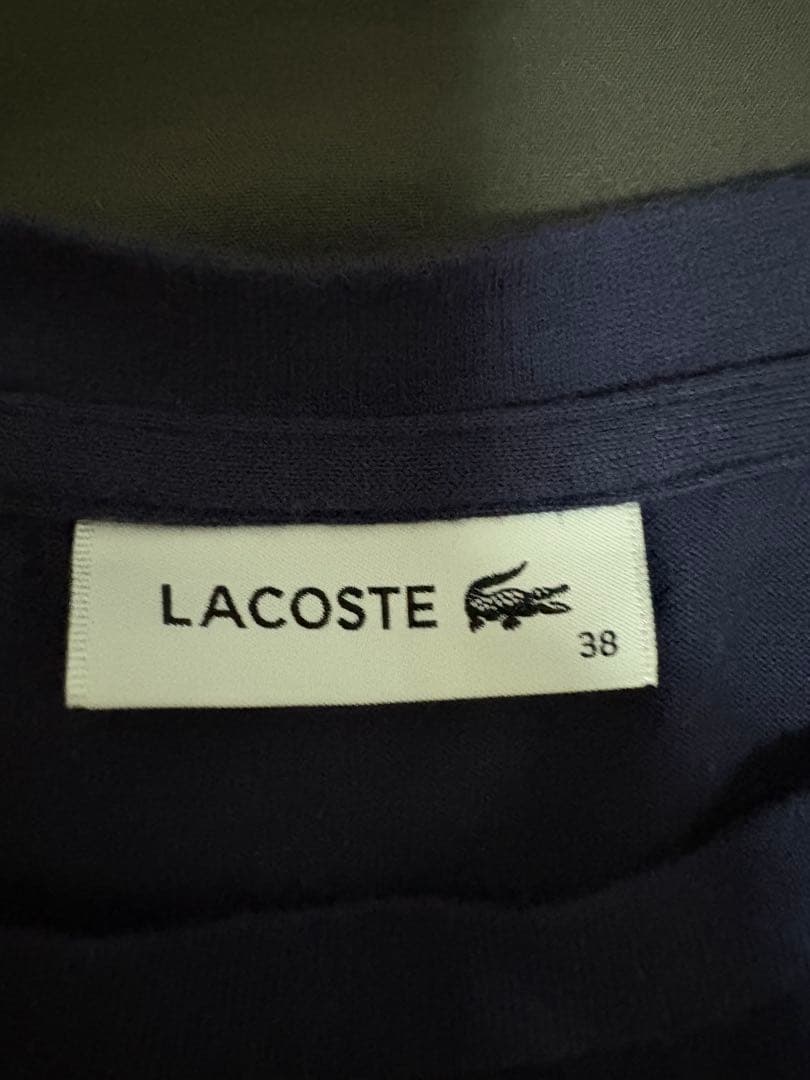 LACOSTE ポケット付き 鹿の子 Tシャツ ネイビー — image 4