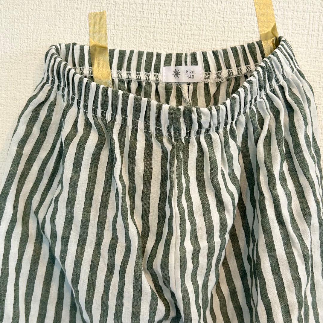 ※aco様専用 ストライプ綿ロングパンツ グレー — image 3