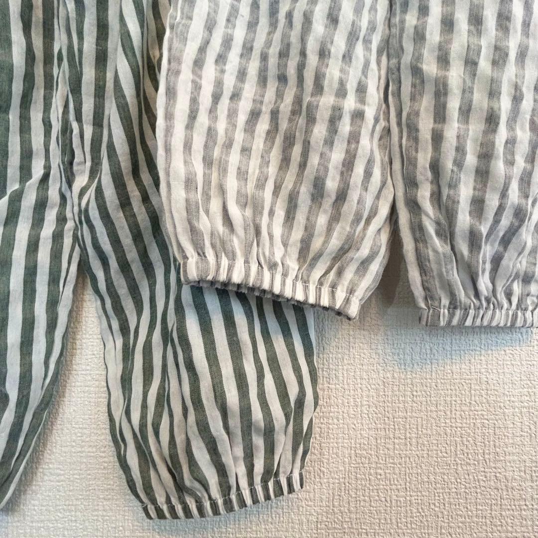 ※aco様専用 ストライプ綿ロングパンツ グレー — image 5