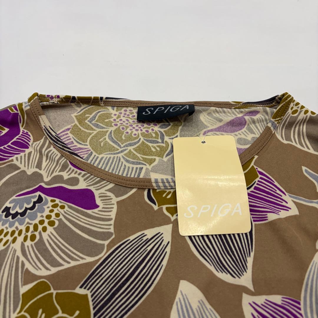 SPIGA シルク100% 花柄 総柄 長袖カットソー 上品 華やか 新品 — image 2