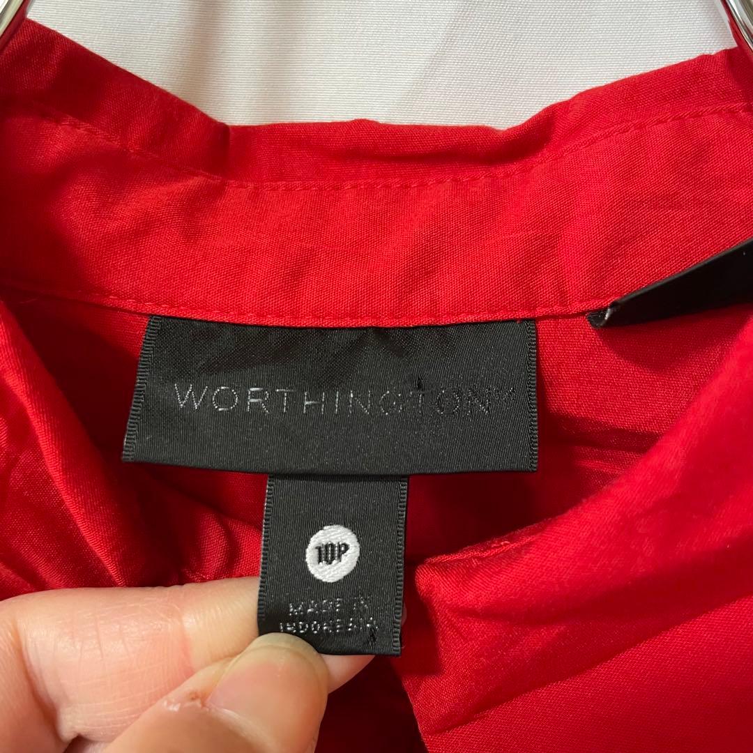 Worthington 長袖 シャツ ストレッチ レッド 赤 レディース — image 3