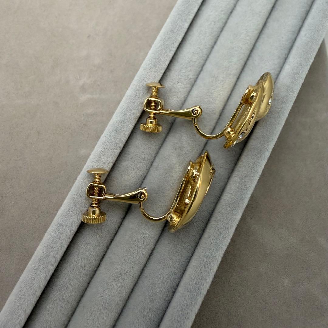 イヤリング　LANCEL ゴール×クリアストーン　渦巻 — image 5
