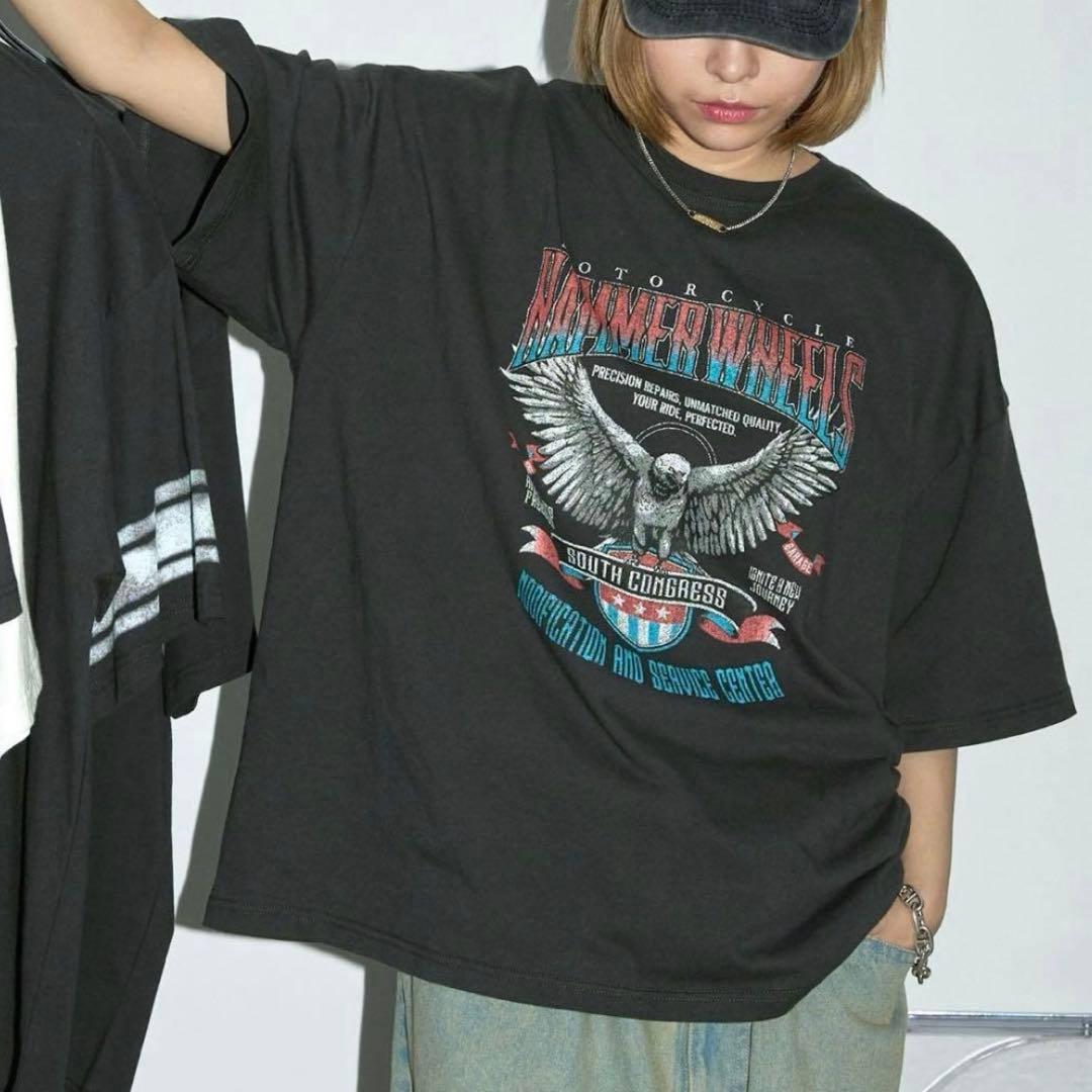 新品未使用　オーバーサイズ カレッジ　デザイン　半袖　Tシャツ — image 2