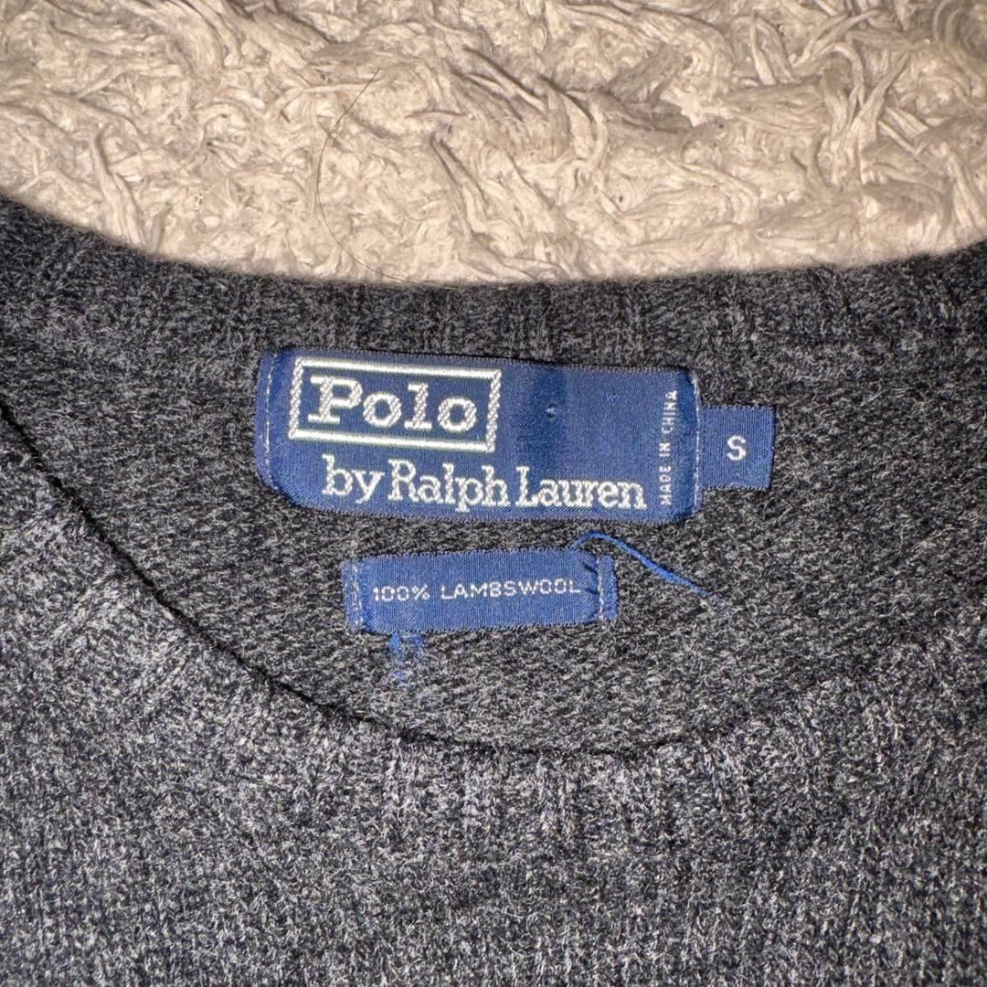 Polo by Ralph Lauren ラムウール ニット グレー S — image 3
