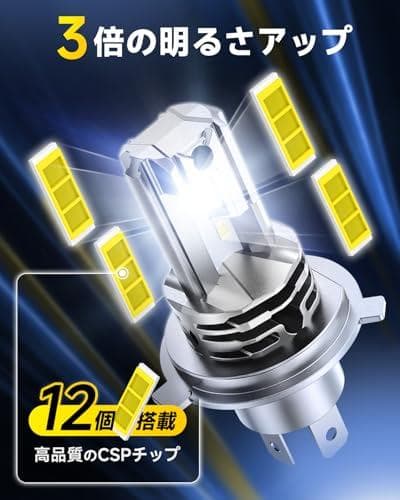 AUXITO H4 LED ヘッドライト車用 車検対応 3倍明るさアップ 高輝度 — image 2