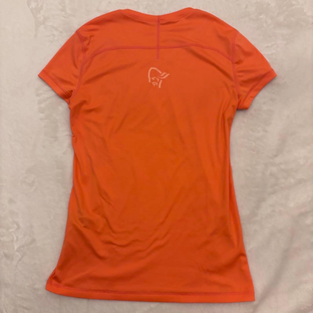 NORRØNA ノローナ 半袖 ベースレイヤー Tシャツ レディース オレンジ — image 4