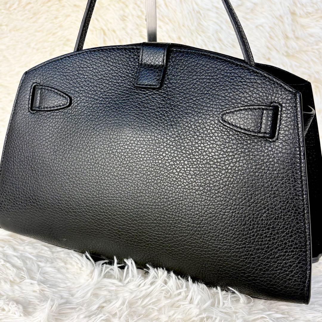 【美品】フルラ NET ネット ミニ トートバッグ ハンドバッグ ブラック 黒 — image 5