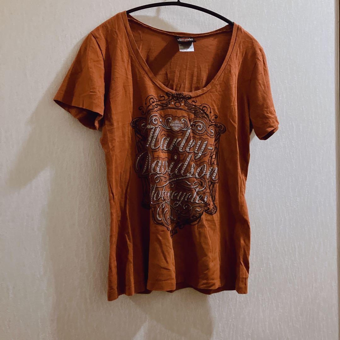 Harley-Davidson ハーレーダビッドソン 【L】ブラウン Tシャツ — image 2