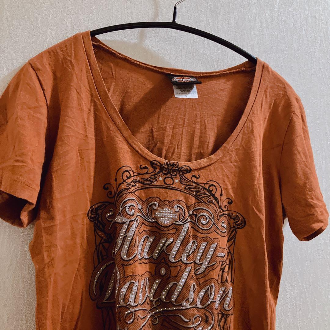 Harley-Davidson ハーレーダビッドソン 【L】ブラウン Tシャツ — image 3