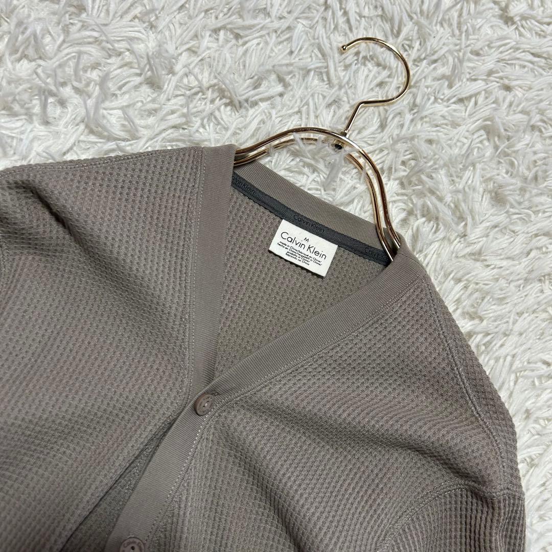 Calvin Klein ワッフル カーディガン グレー M — image 3