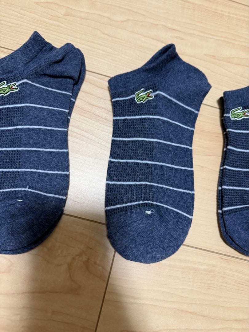 LACOSTE ラコステ ボーダー アンクルソックス 4足セット男女兼用 処分品 — image 4
