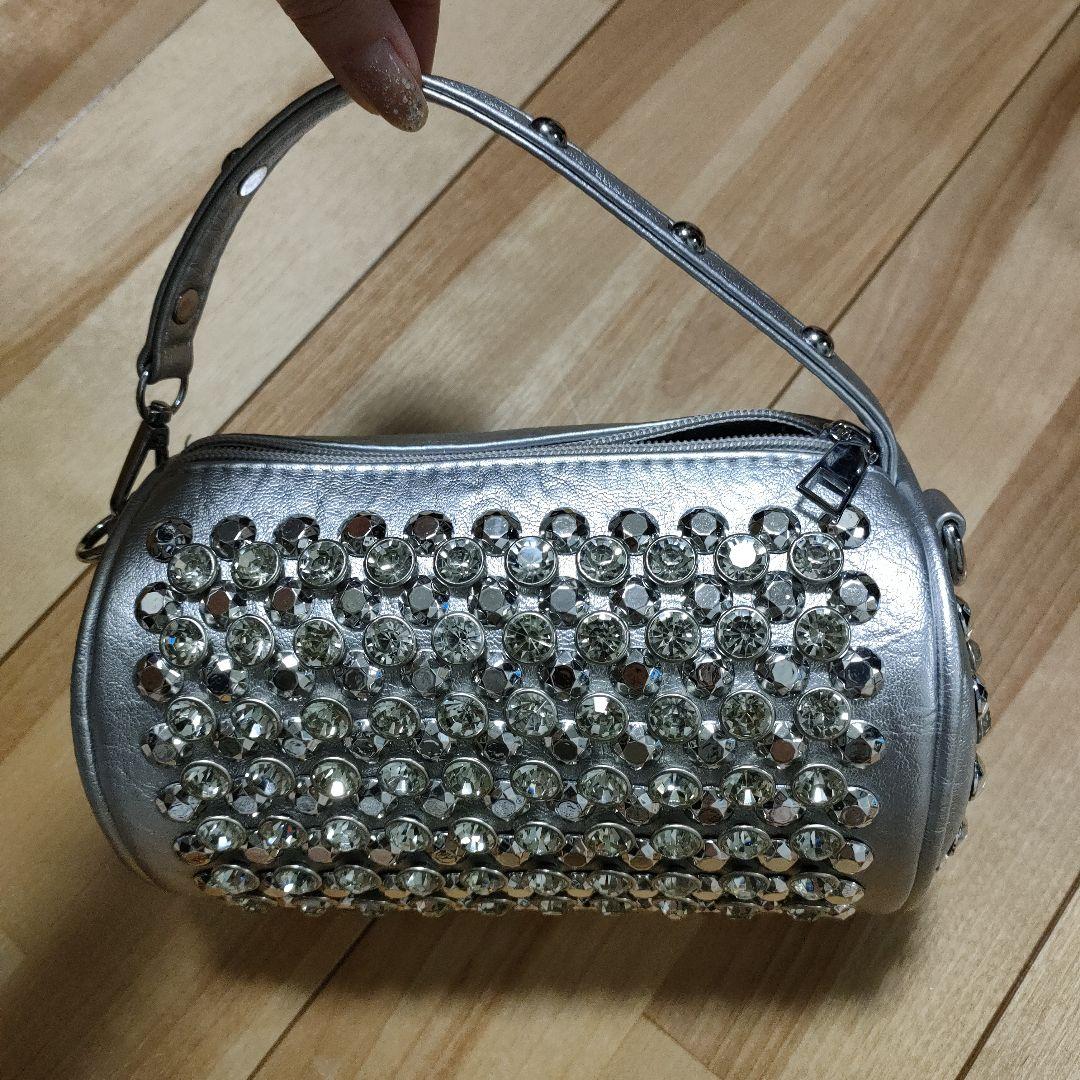 シルバー ラインストーン ハンドバッグ — image 2