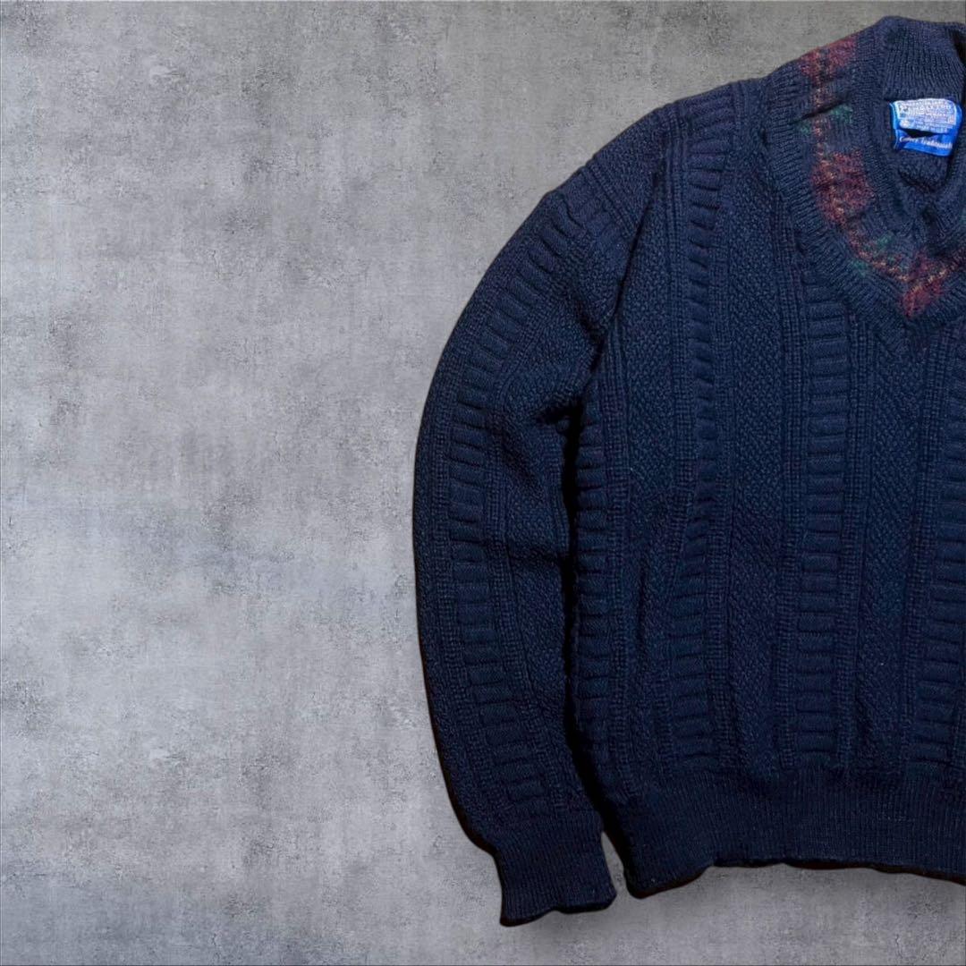 PENDLETONペンドルトン70sヴィンテージVネックウールセータークラシック — image 5
