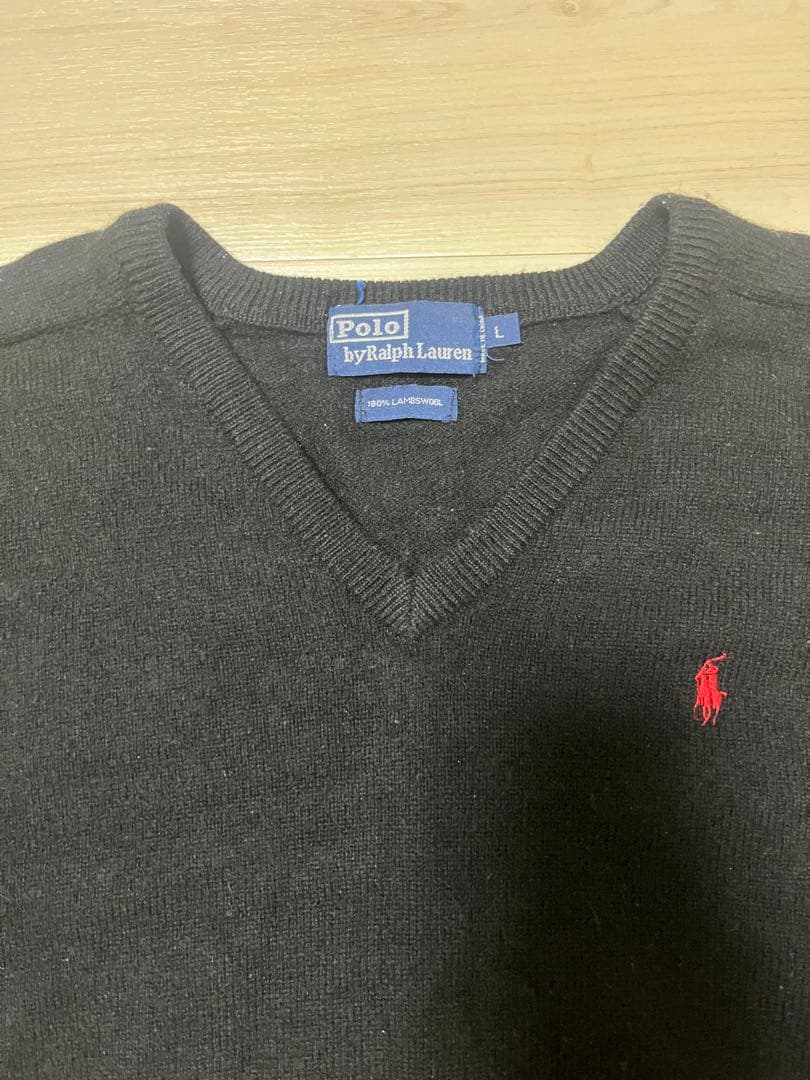 Polo by Ralph Lauren ラムウール ニット ブラック L — image 2