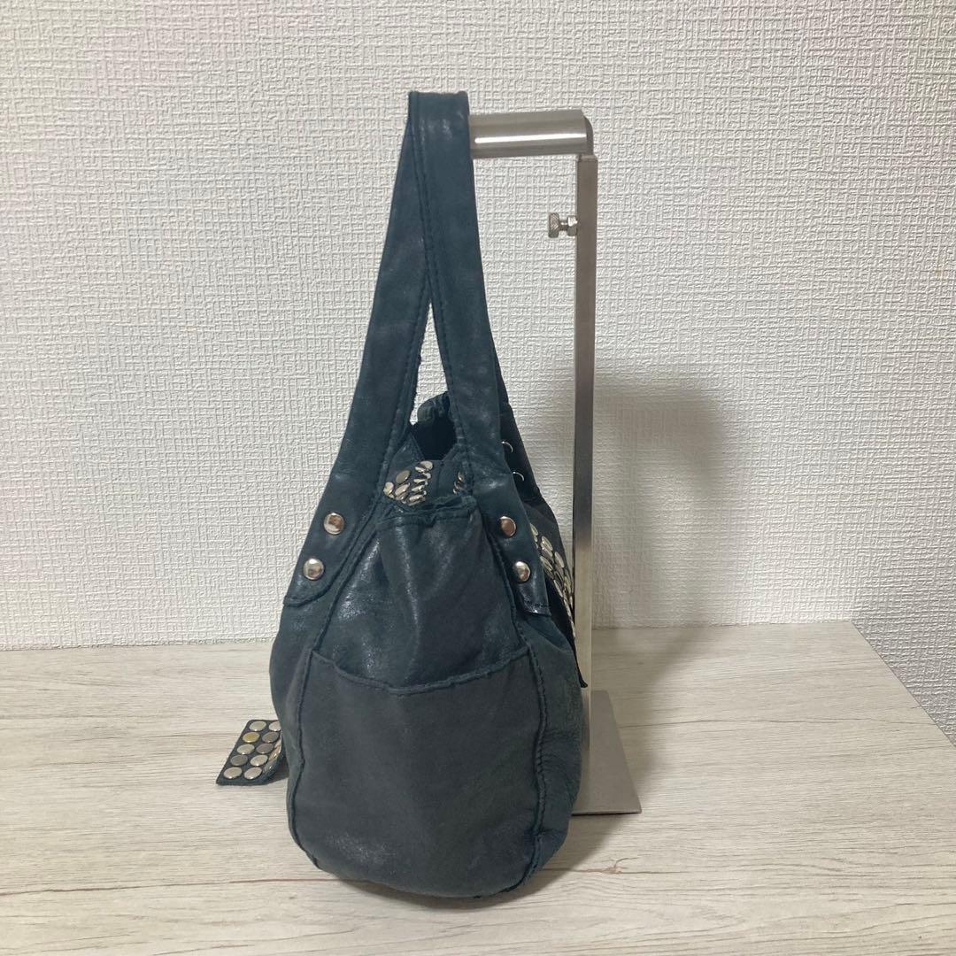 【Y2K】 TRES トートバッグ ハンドバッグ 本革 ブラック スタッズ ミニ — image 2