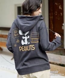 希少タグ付【PEANUTS】別注ピーナッツ刺繍ジップパーカー　グレー　スヌーピー — image 4