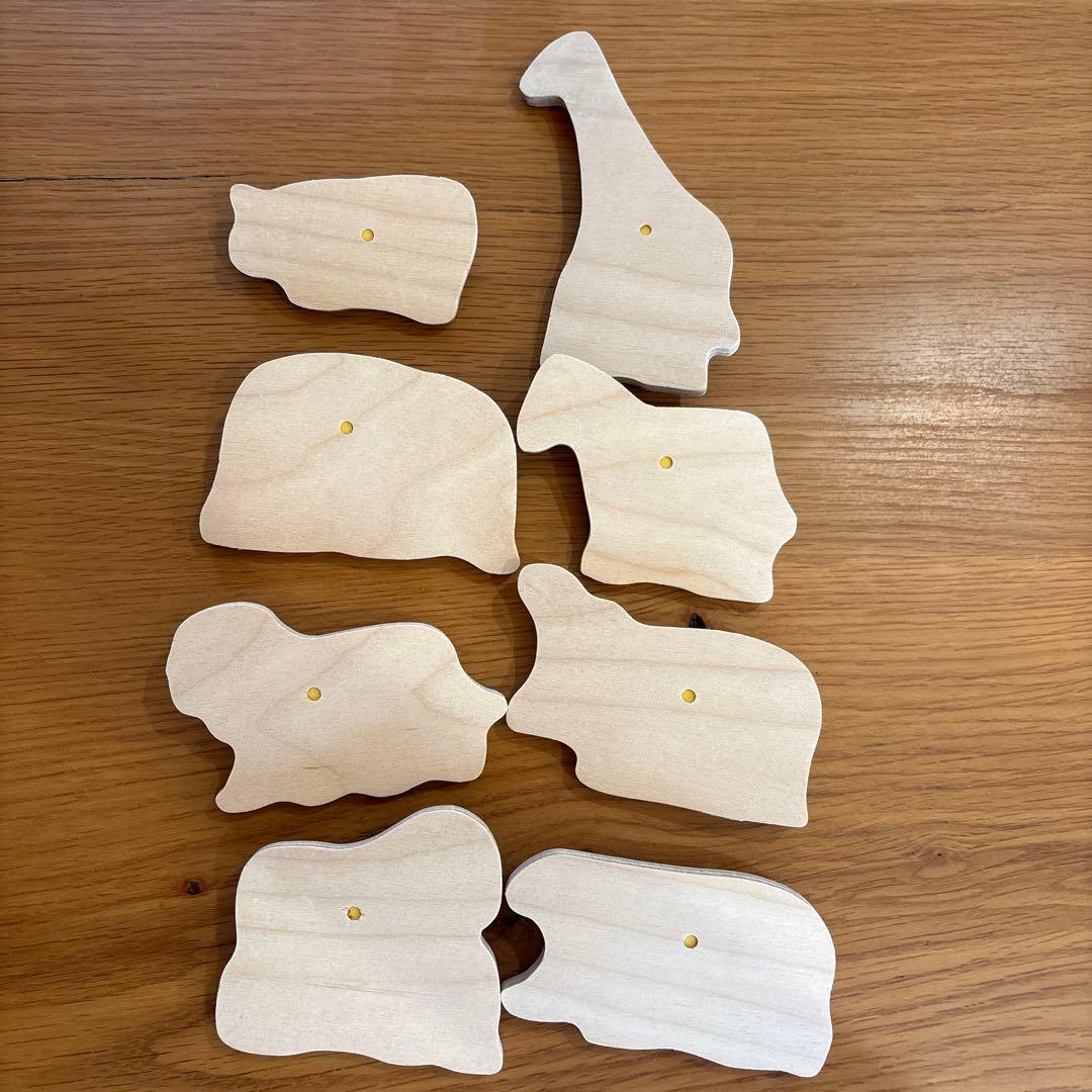 ⭐︎6/30まで特別価格【美品】BorneLund 木製 動物型はめパズル知育玩具 — image 3