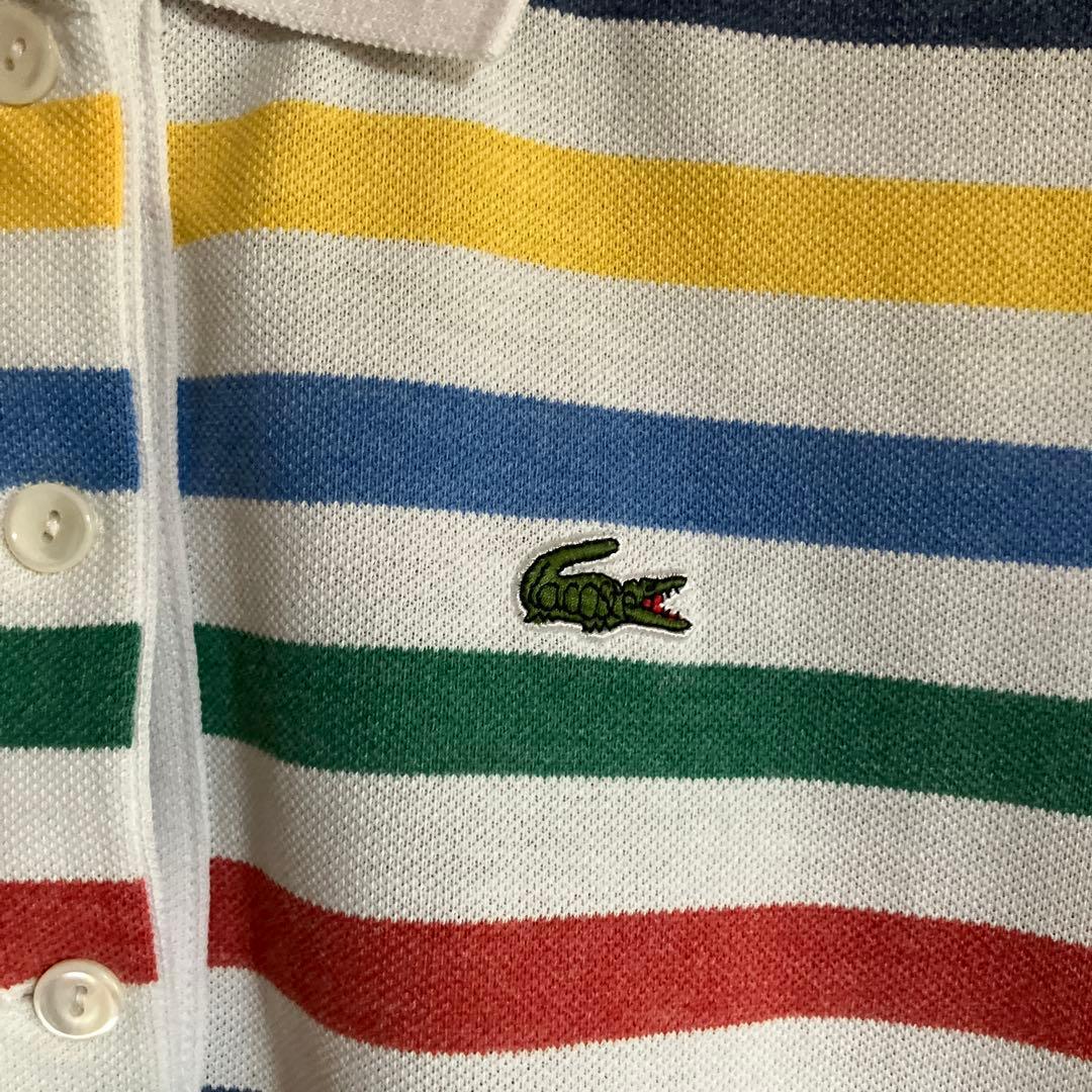 【LACOSTE 】マルチボーダー ポロシャツ 36レディースMサイズ相当 — image 2