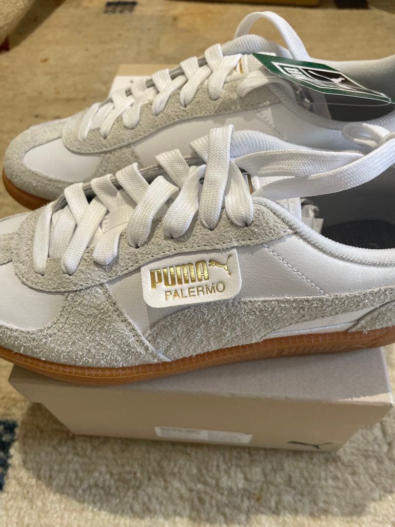 値下げ！！Puma Palermo スニーカー ホワイト/グレー　新品タグ付き — image 2