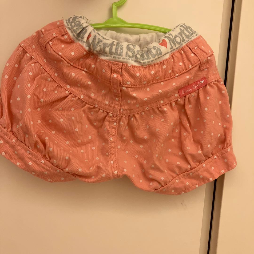 ノースサンタ　ホットパンツ　短パン　ドット　110 ピンク — image 2