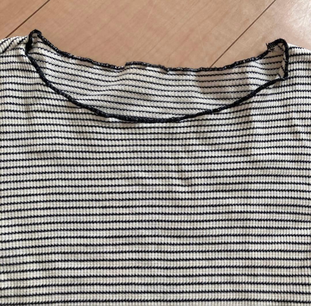 ボーダー トップス ナチュラル 薄手 — image 3