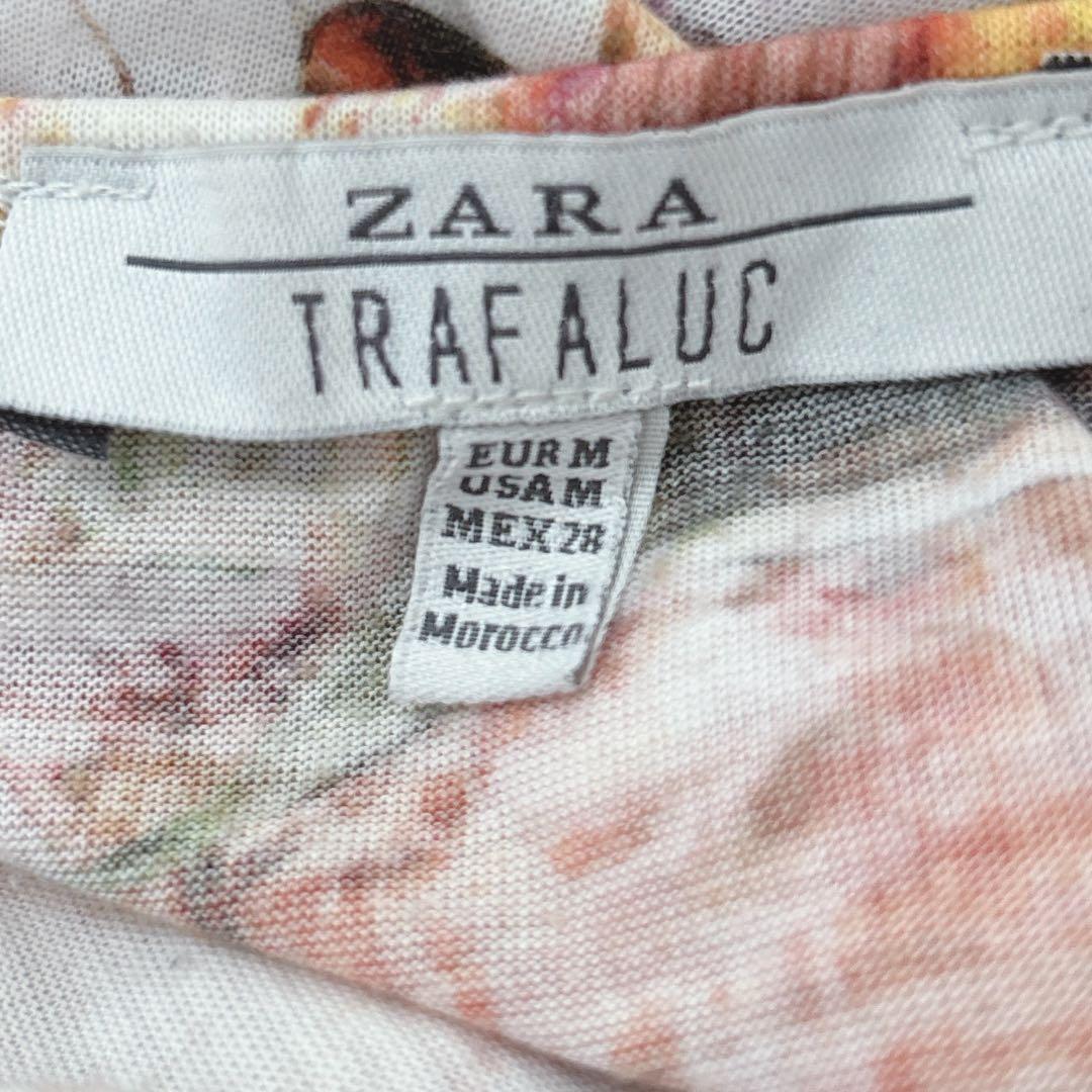 ZARA ザラ　キャミソールワンピース　ボタニカル　総柄　フラワープリント　M — image 4