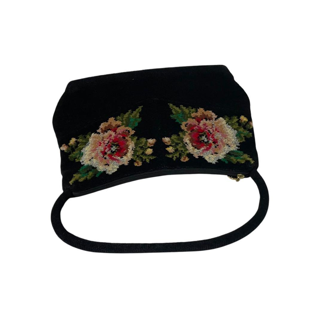 【極美品】FEILER(フェイラー) ハンドバッグ - 黒×花柄　ハンドバッグ — image 3