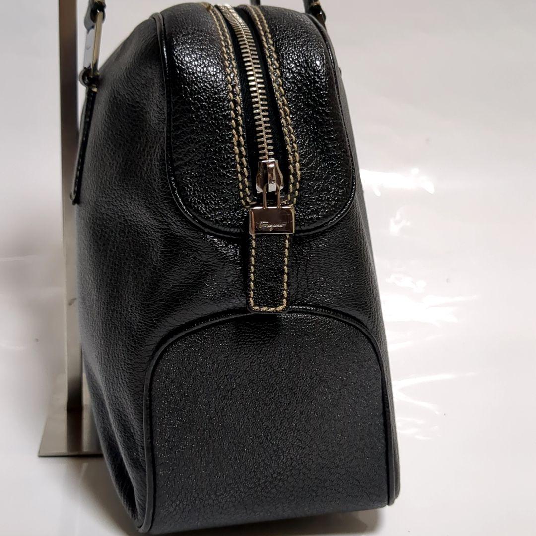 ✨サルヴァトーレフェラガモ✨ハンドバッグ ヴァラ金具 レザー ブラック — image 5