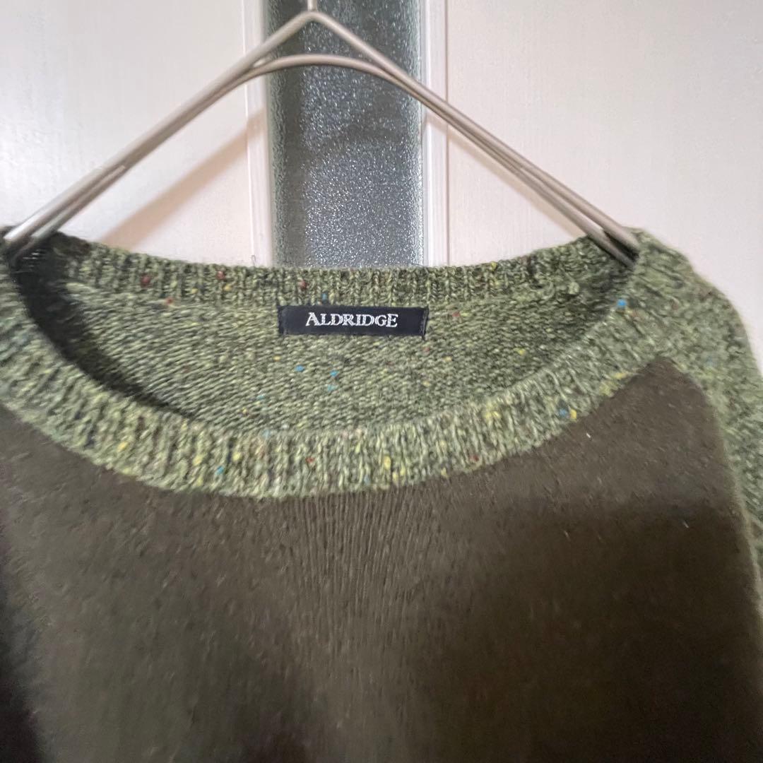 ALDRIDGE アルドリッジ　オリーブグリーン セーター F 長袖 — image 3